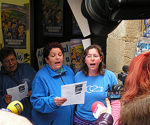 Protesta de la Plataforma en Defensa del Ebro, en Tortosa