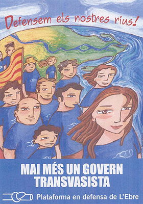 Cartel de la Plataforma en Defensa del Ebro