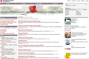 Captura de la web Gencat