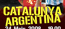 Cartel del partido entre la selección autonómica de Cataluña y la sub-23 de Argentina