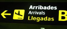 Cartel del aeropuerto del Prat (Barcelona)