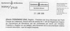 Petición del PP al Ayuntamiento de Barcelona para la instalación de pantallas