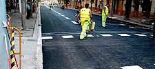 Calle de Barcelona en obras