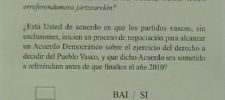 Papeleta referendo ilegal de Ibarretxe