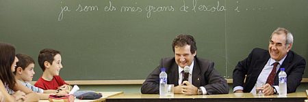 Hereu y Maragall, en una escuela de Barcelona