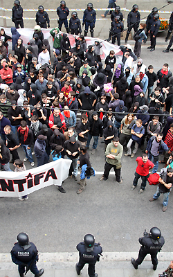 Altercados en Barcelona el Día de la Fiesta Nacional, 2008