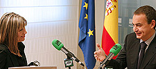 José Luis Rodríguez Zapatero y Julia Otero