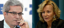 Joan Saura y Elena Salgado