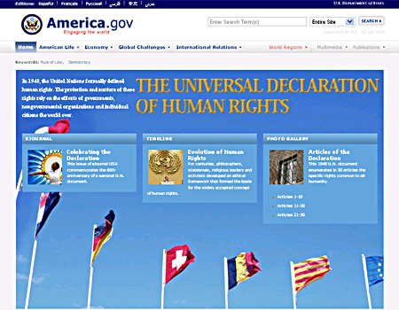 Web del Departamento de Estado de EEUU