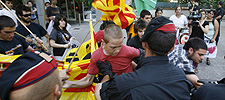 Protesta en Gerona contra la visita del Príncipe