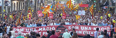 Manifestación independentista Diada 2009