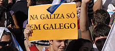 Manifestación en Galicia contra la libertad de elección lingüística