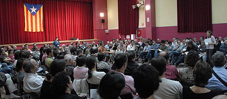 Reunón del Coordinadora para la consulta sobre la independencia, en Arenys de Munt