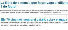 Boicot a los cines que cierren para protestar contra las cuotas lingüísticas