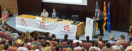 Acto de Solidaritat Catalana en la Universidad de Barcelona.