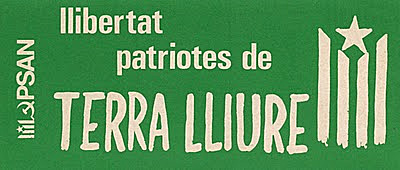 Cartel de apoyo del PSAN a la banda terrrorista Terra Lliure.