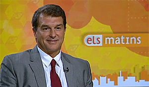 Joan Laporta, líder de Solidaritat Catalana, durante una reciente entrevista en TV3 (foto: TV3).