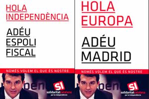 Carteles de la nueva campaña de Solidaritat Catalana per la Independència.