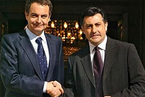 Zapatero y Puigcercós, en un momento en el que el líder de ERC era congresista.