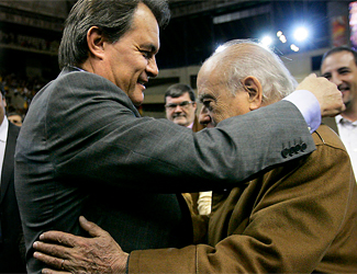 Jordi Pujol ha participado activamente, pero en un segundo plano mediático, durante la campaña electoral de los nacionalistas (foto: CiU).