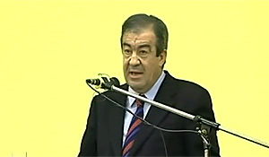 Francisco Álvarez-Cascos durante su intervención de este sábado (foto: TV3).