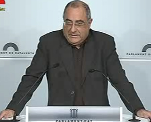 Nadal, presidente del PSC en el Parlamento autonómico, durante la comaprecencia de este lunes (foto: vídeo).