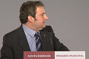 El alcalde de Barcelona, Jordi Hereu, durante la convención municipal del PSC de este domingo (foto: PSC).