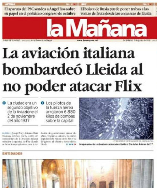 Portada de 'La Mañana', hoy domingo.