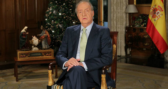 El Rey, durante el discurso pronunciado para los españoles en Navidad (foto: Casa del Rey).