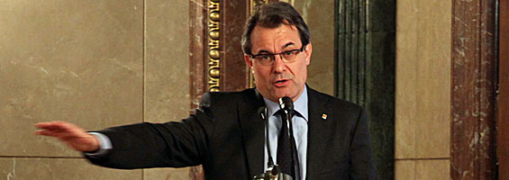 Artur Mas, presidente de la Generalidad, durante su intervención en el acto de clausura del ciclo de conferencias organizado por el Gremio de Fabricantes de Sabadell (foto: gencat.cat).