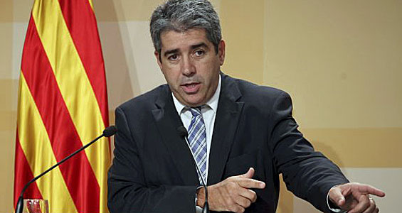El portavoz de la Generalidad, Francesc Homs (CiU), durante la rueda de prensa de este martes (foto: gencat.cat).