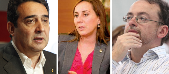 De izquierda a derecha: Bustos, Pérez y Fernández.