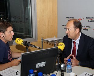 Leonard Carcolé, durante una entrevista en Catalunya Ràdio.