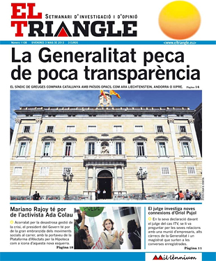 Portada de la revista 'El Triangle' de la primera semana de mayo de 2013, edición en catalán.