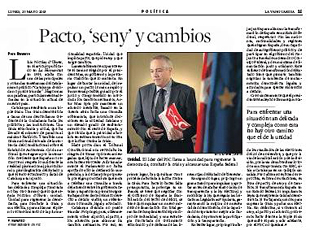 Navarro escribe un artículo en 'La Vanguardia' proponiendo a Mas un pacto de gobierno con el PSC.