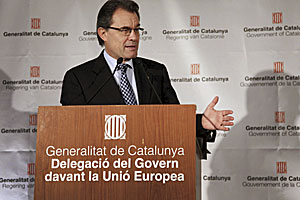 Artur Mas, en la Delegación de la Generalidad ante al Unión Europea (foto: gencat.cat).