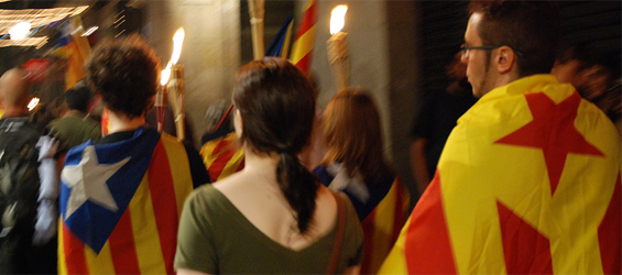 Seguidores de ERC en una manifestación a favor de la independencia celebrada en Barcelona (foto: ERC).